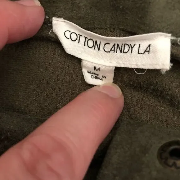 COTTON CANDY LA Green Suede Skirt M - Picture 4 of 5